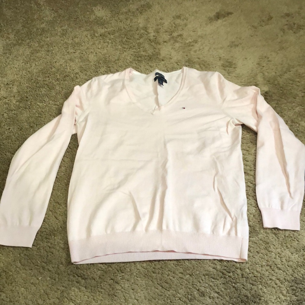 Tommy Hilfiger baby pink pima cotton sweater